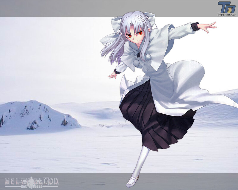 Silver-haired Girl in Snow