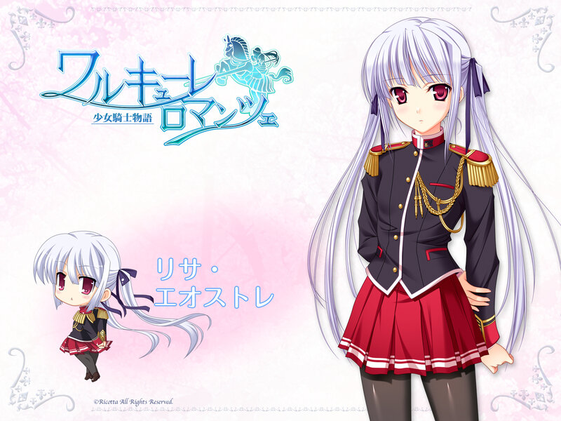 Silver-haired Girl in Uniform — White, Calm, Anime