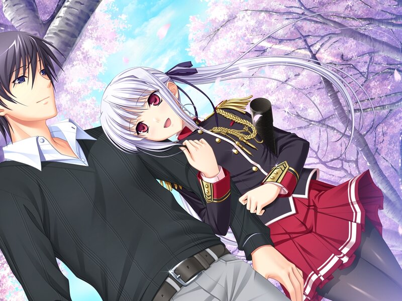 Silver-haired Girl Leaning