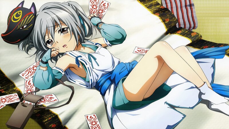 Silver-haired Girl Lying Down — White, Calm
