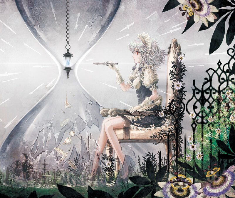 Silver-haired Girl on Chair