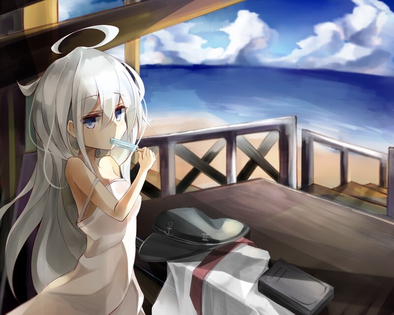 Silver-haired Girl on Deck