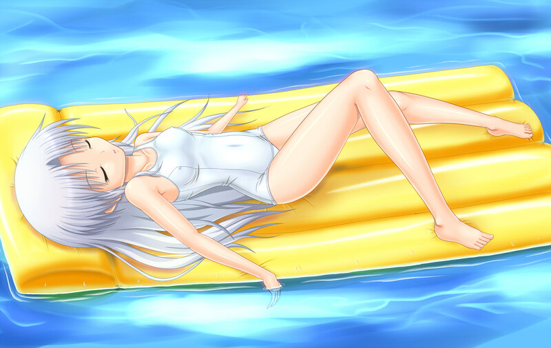 Silver-haired Girl on Float