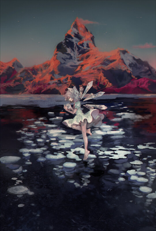 Silver-haired Girl on Ice