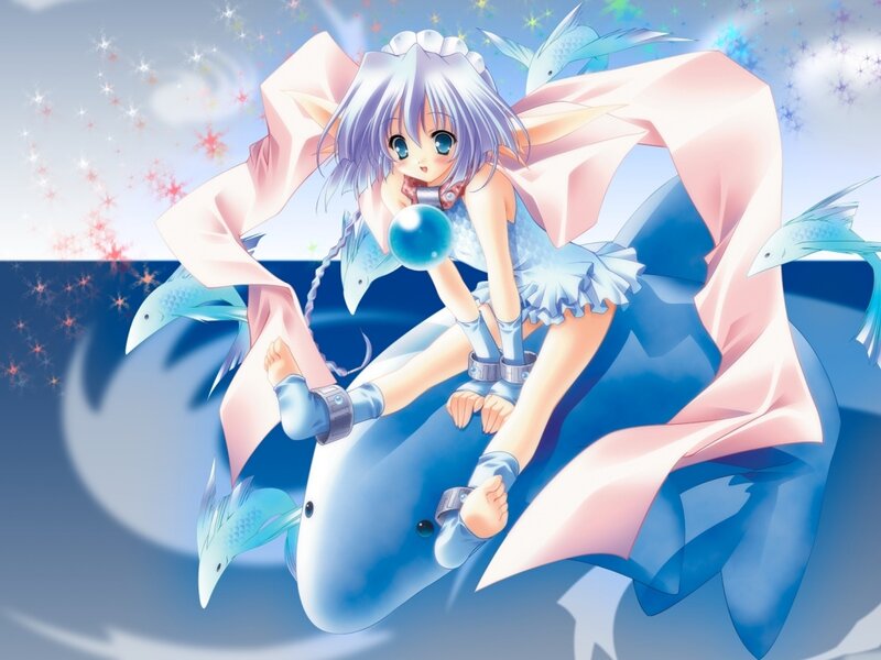 Silver-haired Girl on Whale