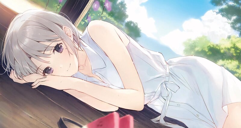 Silver-haired Girl Resting