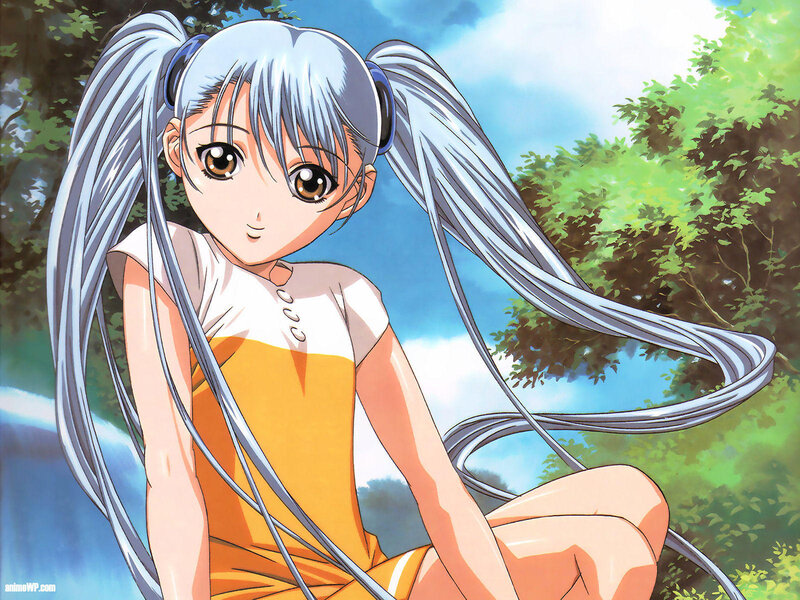 Silver-haired Girl Sitting