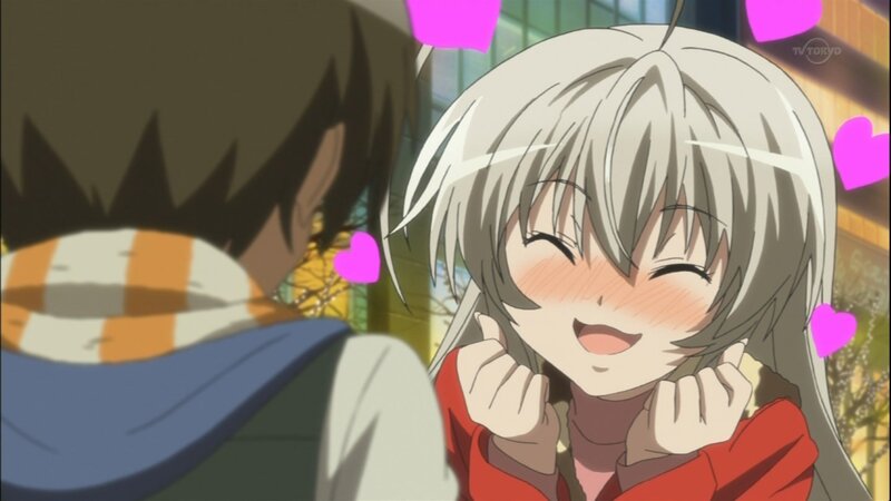 Silver-haired Girl Smiling