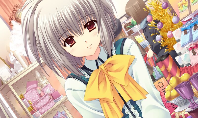 Silver-haired Girl with Bow