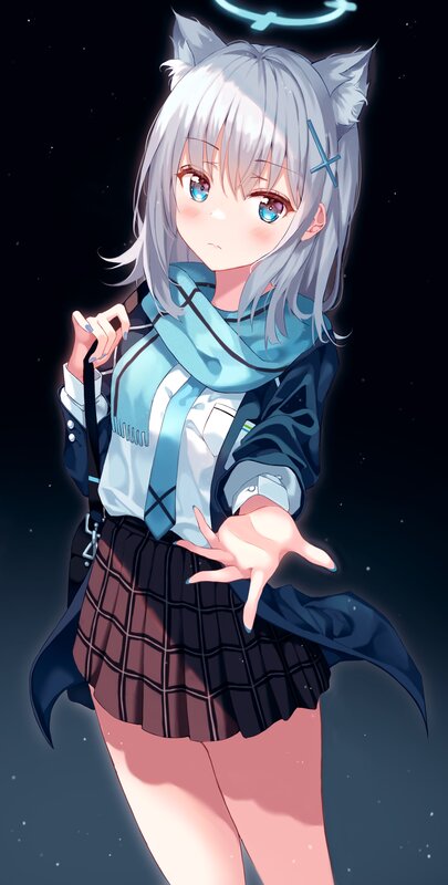 Silver-haired Girl with Cat Ears — Silver