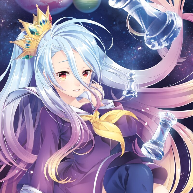 Silver-haired Girl with Chess Pieces