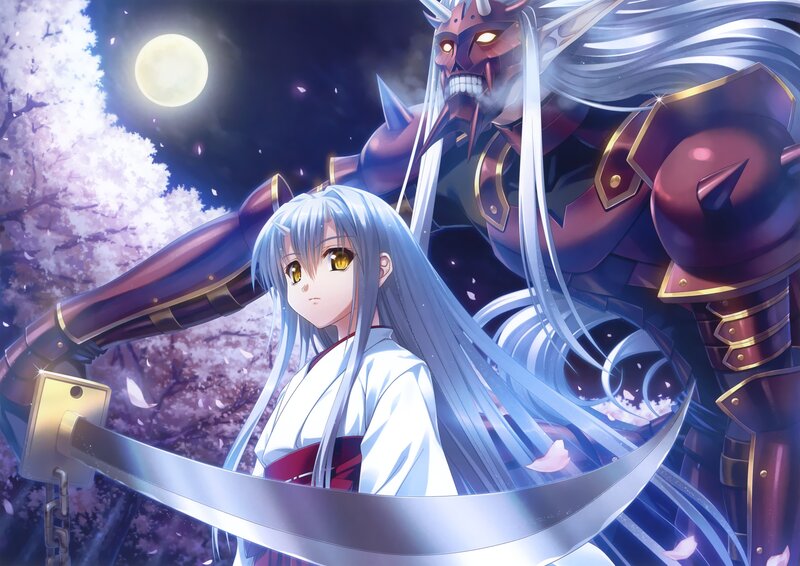 Silver-haired Girl with Demon