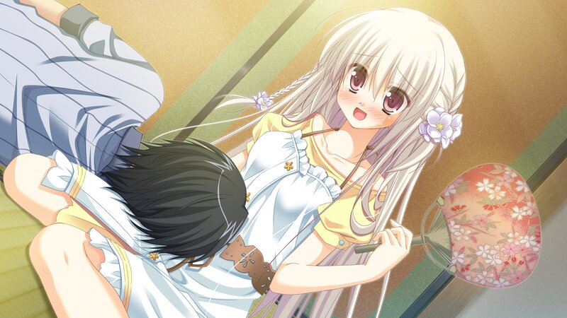 Silver-haired Girl with Fan
