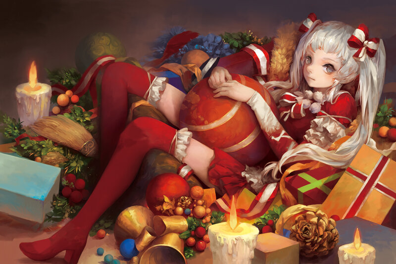 Silver-haired Girl with Gifts