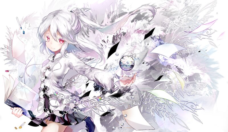 Silver-haired Girl with Magic
