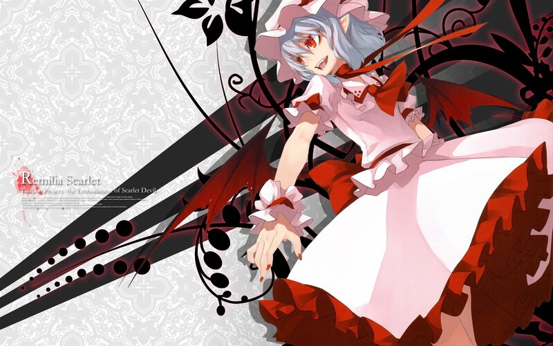 Silver-haired Girl with Red Eyes — Pink