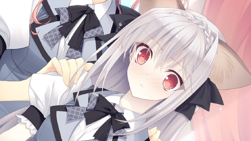 Silver-haired Girl with Red Eyes — White, Innocent