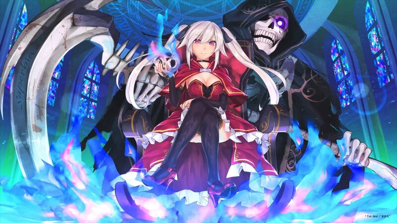 Silver-haired Girl with Skeleton