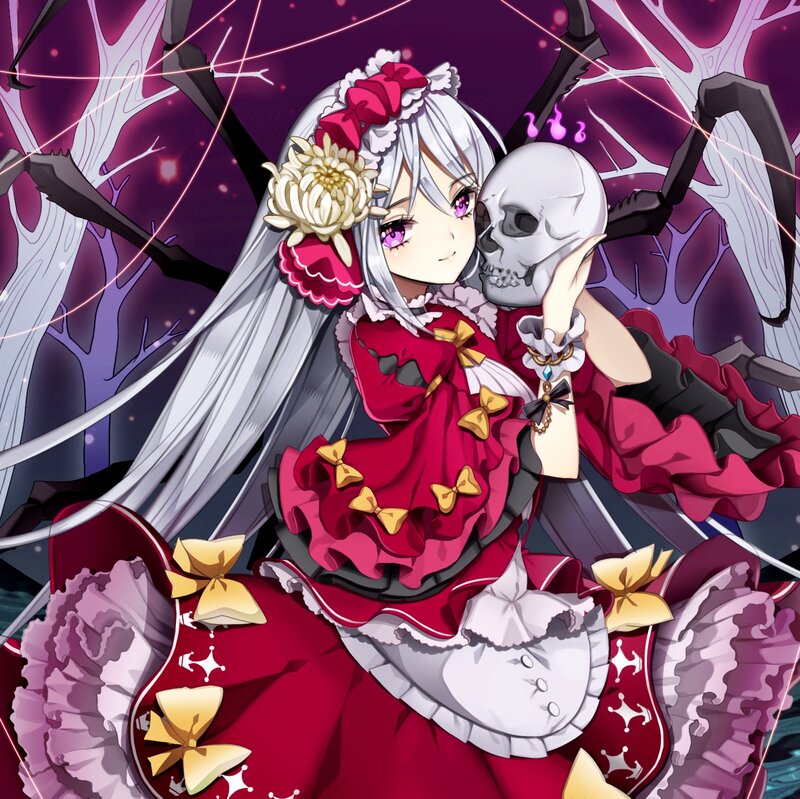 Silver-haired Girl with Skull