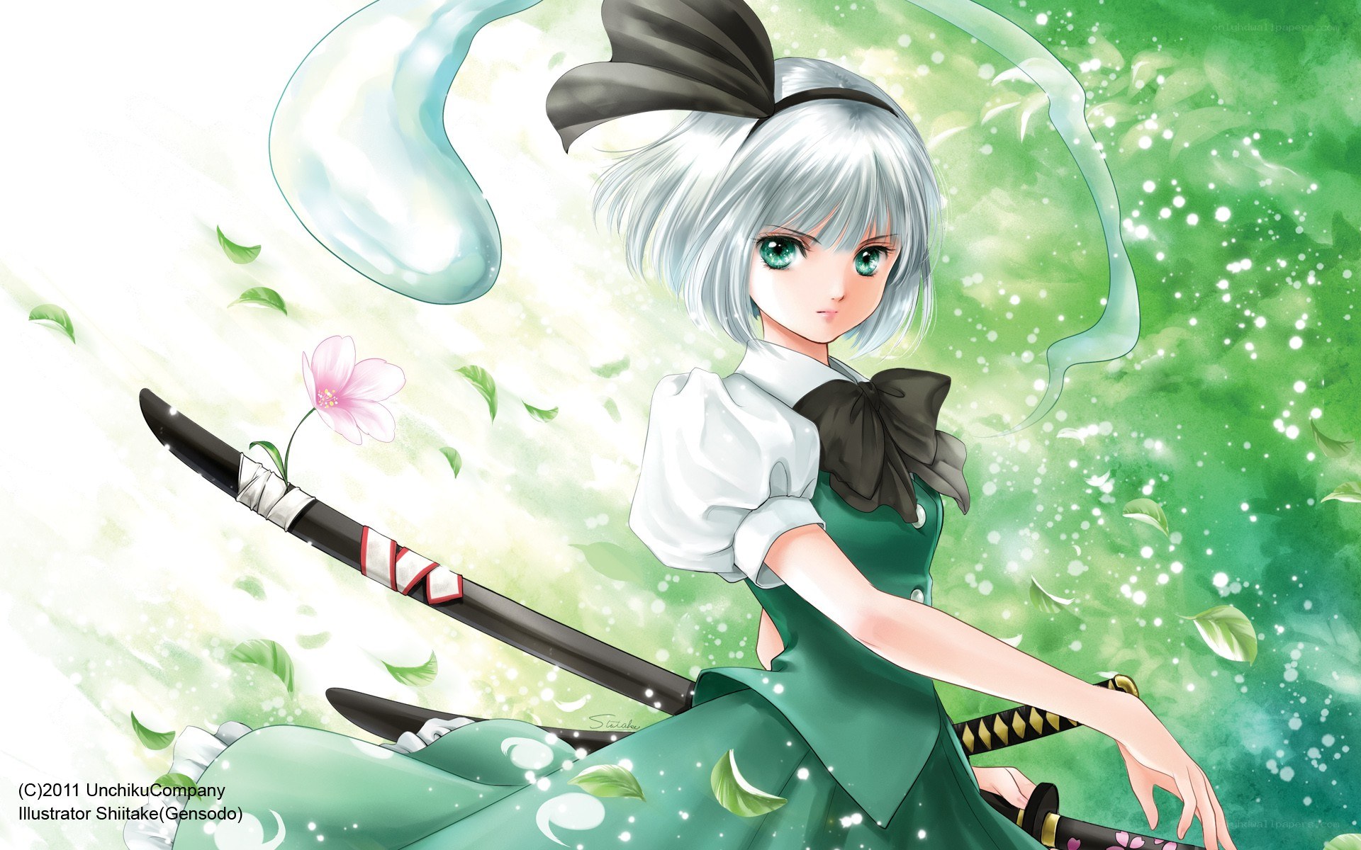 silver-haired girl with sword