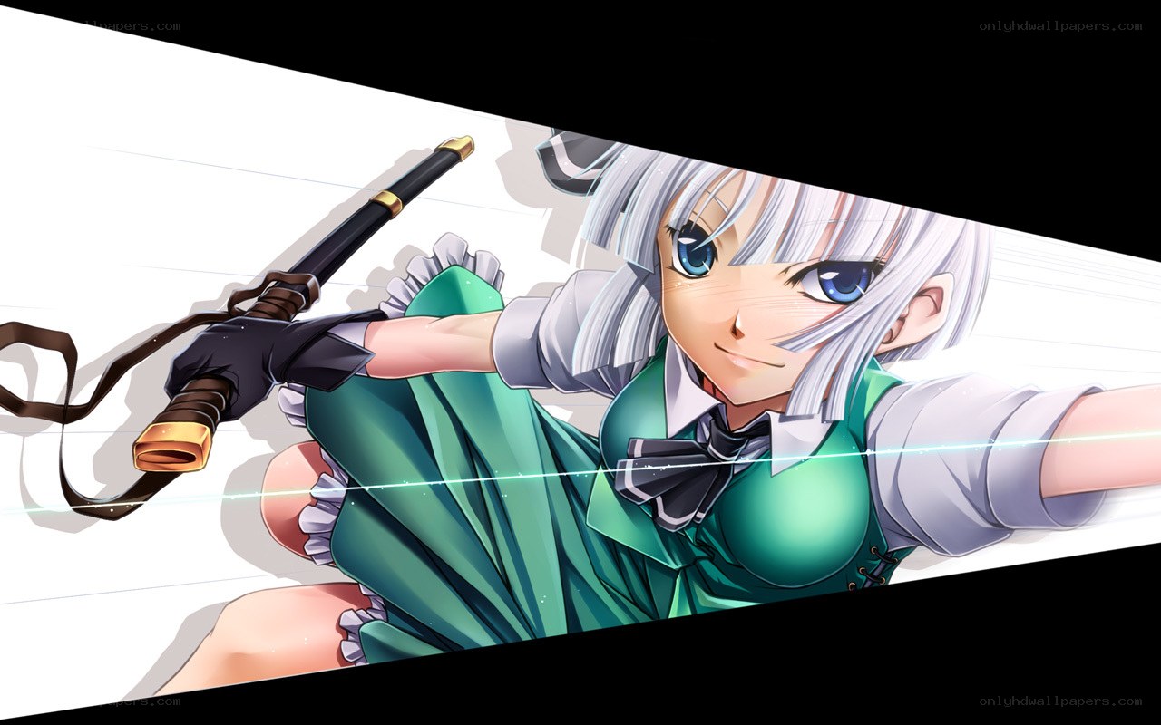 silver-haired girl with sword