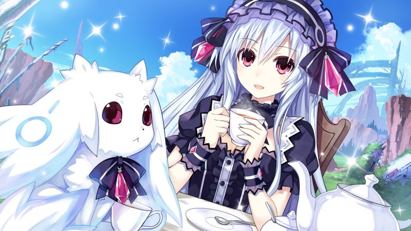 Silver-haired Girl with White Creature