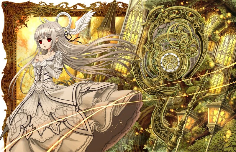 Silver-haired Girl with Wings — Gold