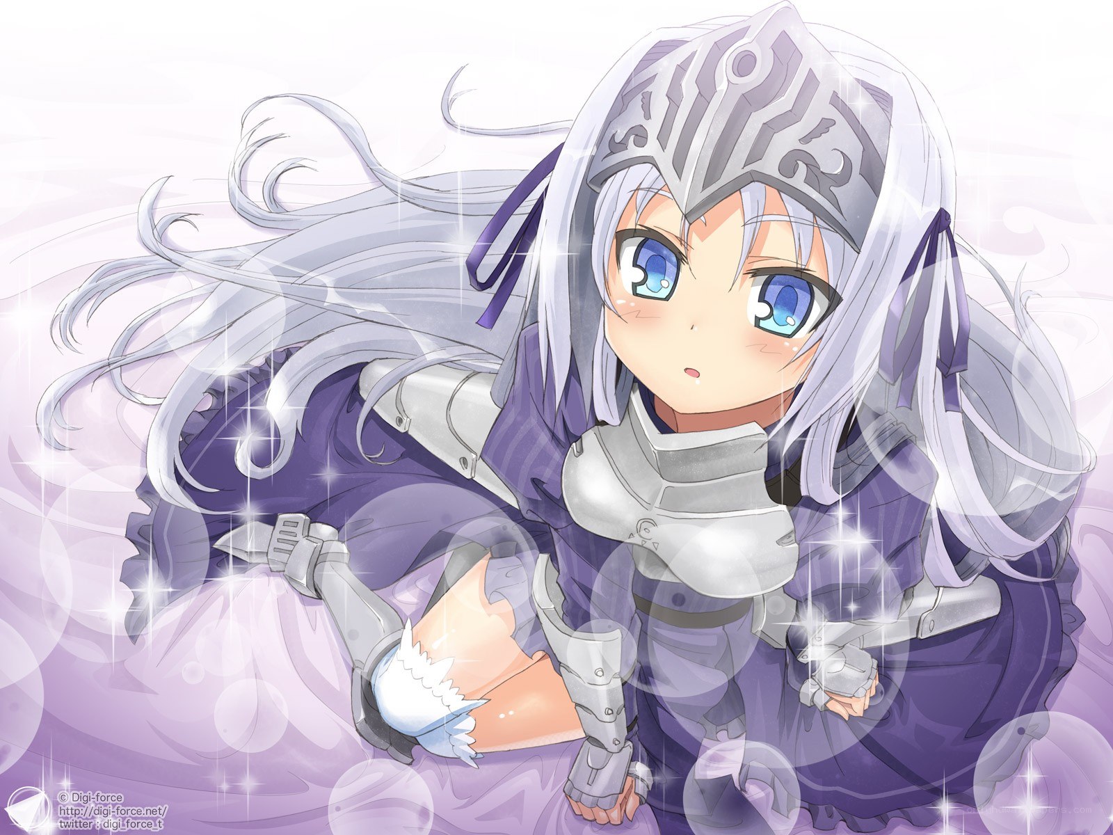 silver-haired knight girl