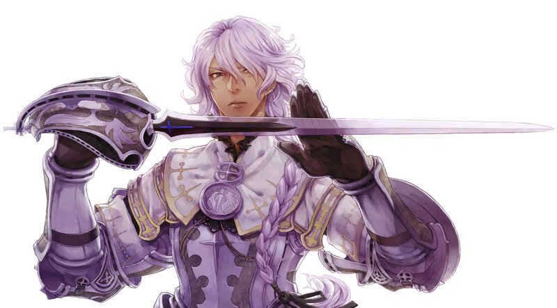 Silver-haired Knight with Sword