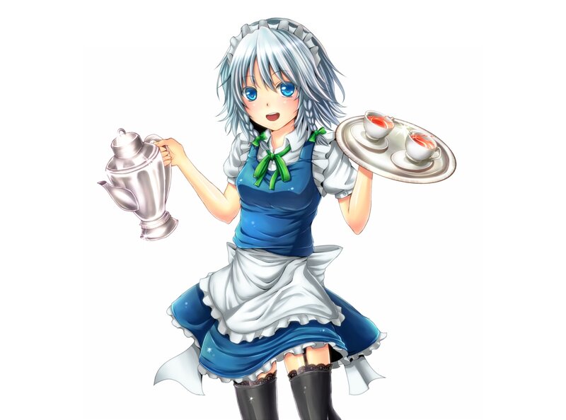 Silver-haired Maid — Blue