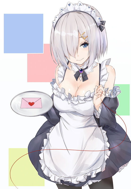 Silver-haired Maid — White, Calm, Anime