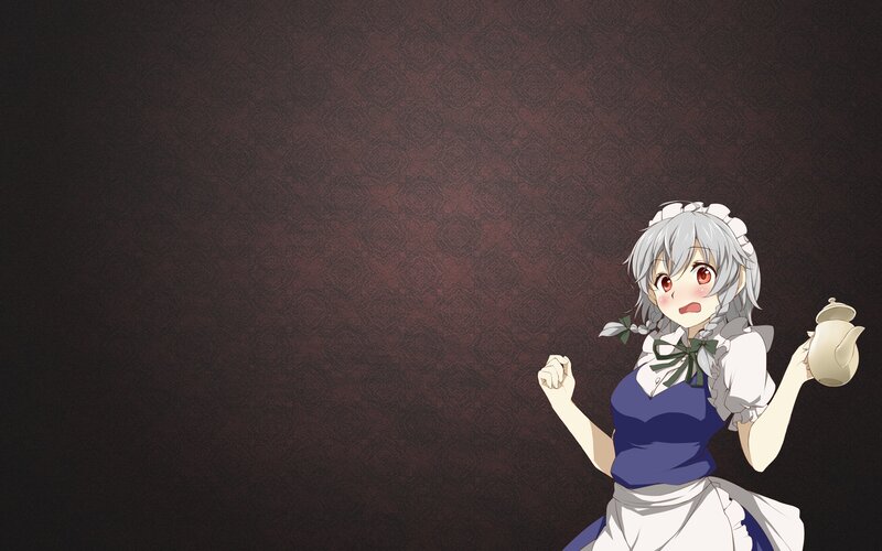 Silver-haired Maid — White, Playful