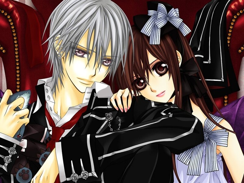 Silver-haired Male and Brown-haired Female — Black