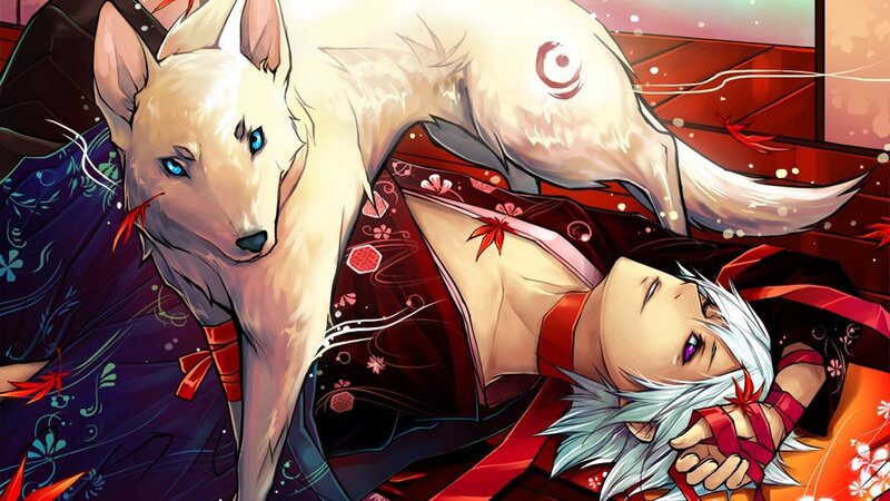 Silver-haired Man and White Fox