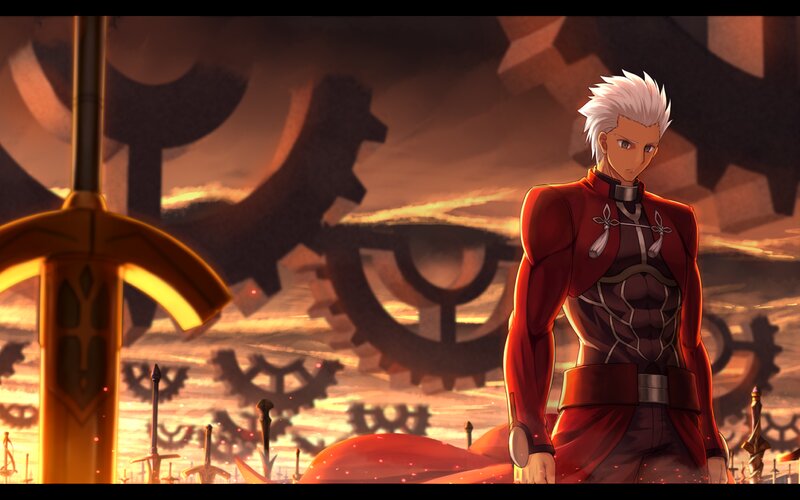 Silver-haired Man in Red