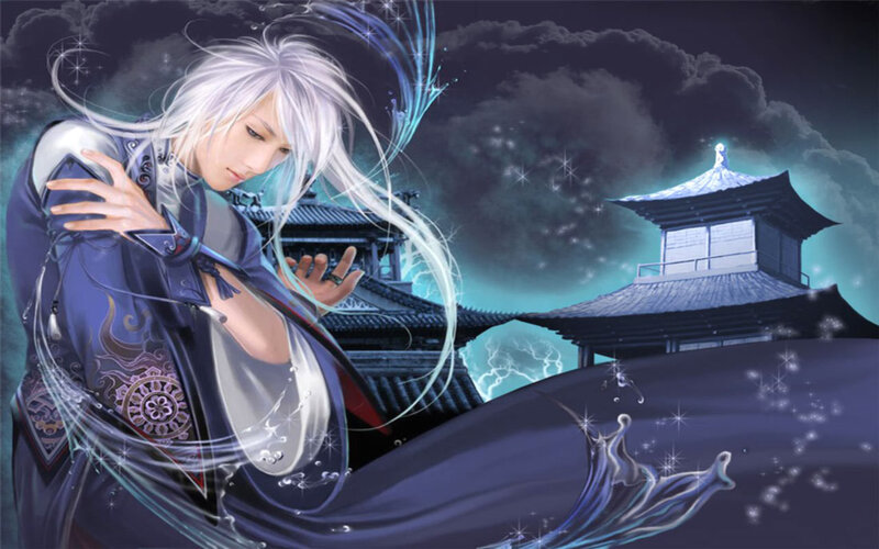 Silver-haired Man in Robe