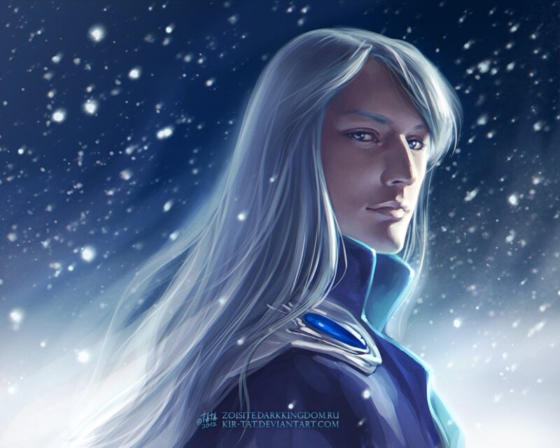 Silver-haired Man in Snow
