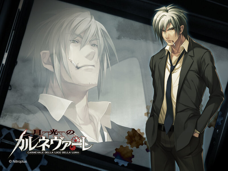 Silver-haired Man in Suit — Black