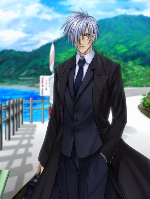 silver-haired man in suit