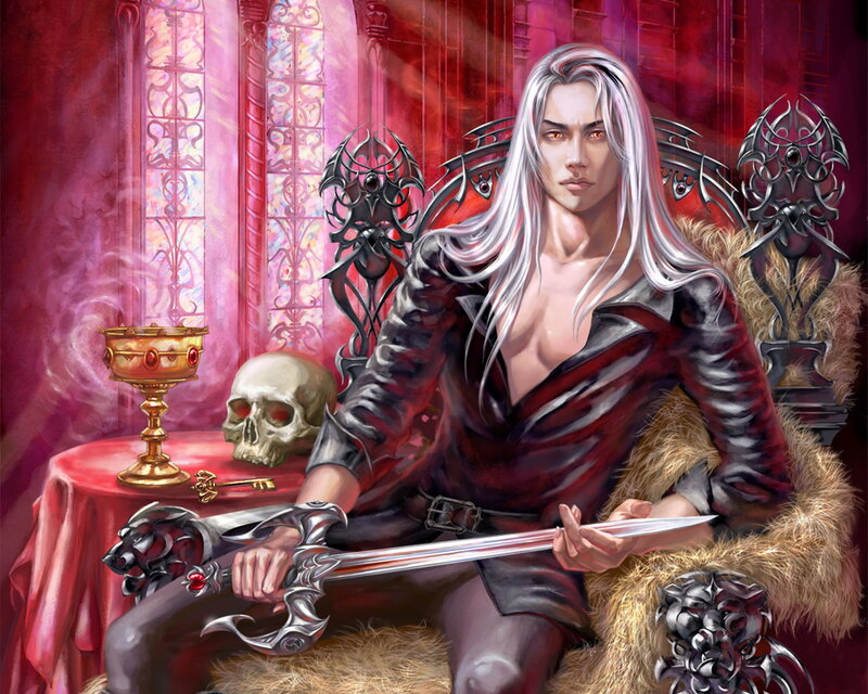 Silver-haired Man on Throne