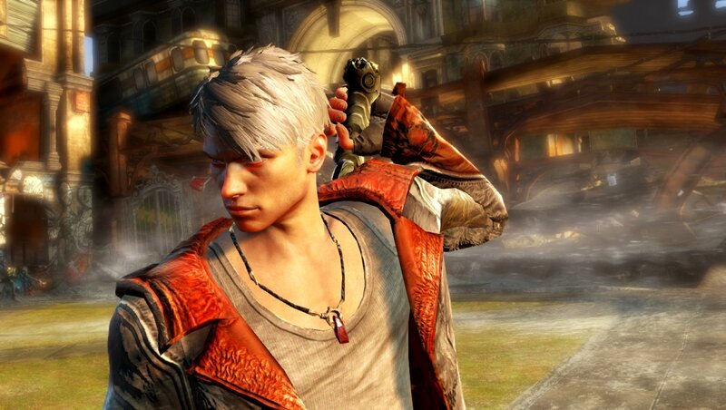 Silver-haired Man with Gun — Gray