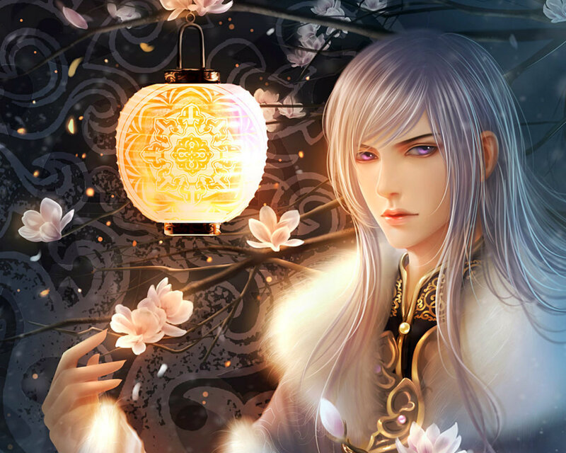 Silver-haired Man with Lantern