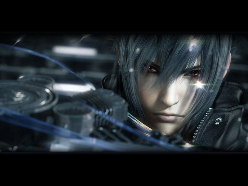 Silver-haired Man with Red Eyes — Gray