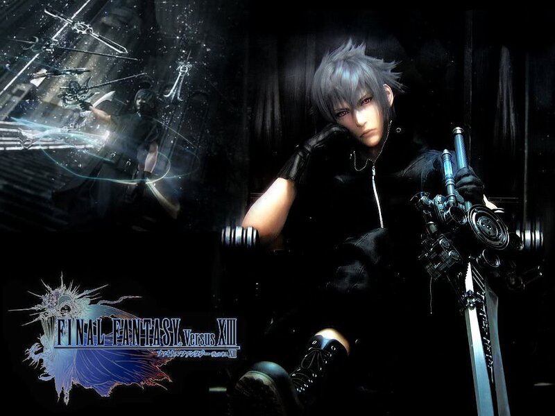 Silver-haired Man with Sword — Black, Dramatic