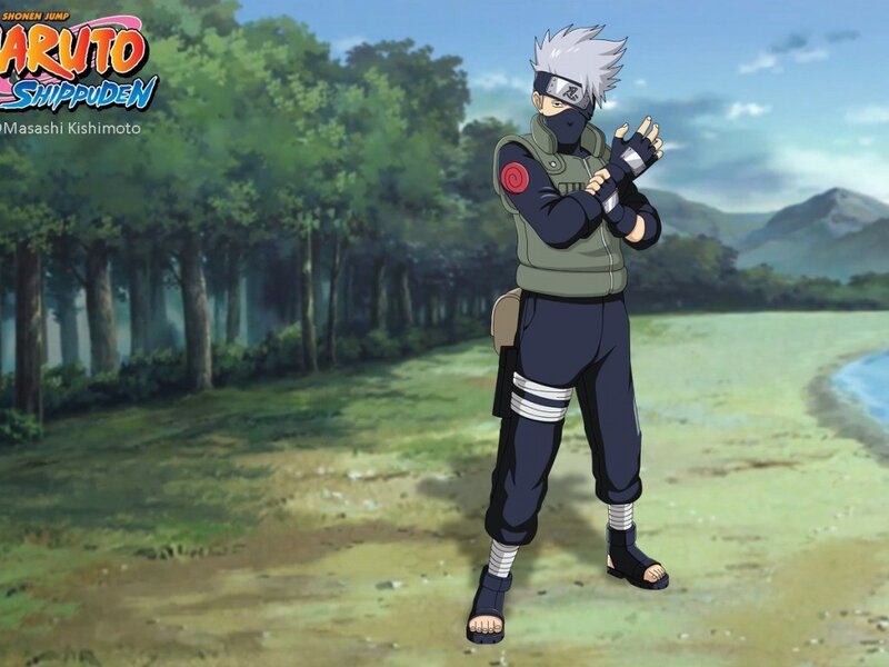 Silver-haired Ninja Character — Green, Calm