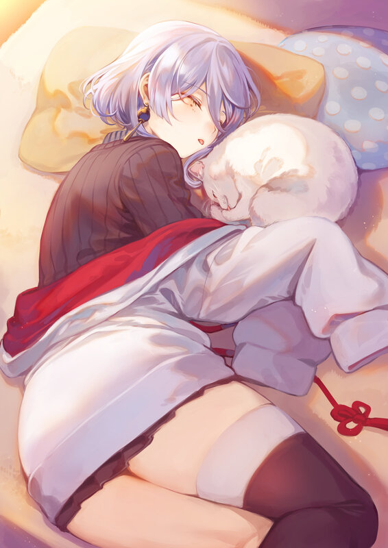 Silver-haired Person Sleeping
