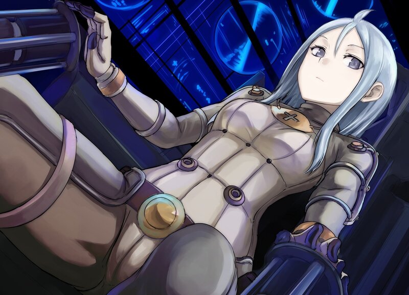 silver-haired pilot in cockpit
