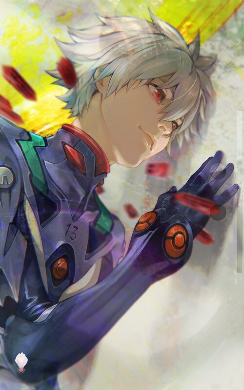 Silver-haired Pilot in Mech Suit — Purple