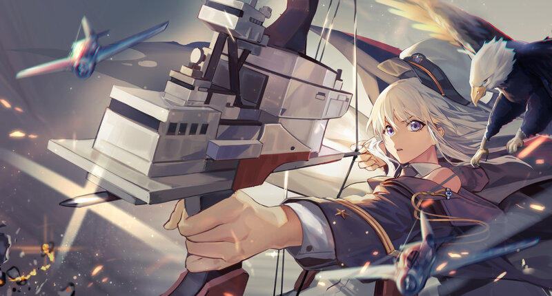 Silver-haired Pilot with Eagle