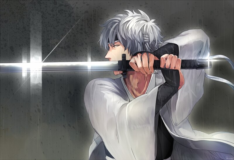Silver-haired Swordsman — Gray, Dramatic